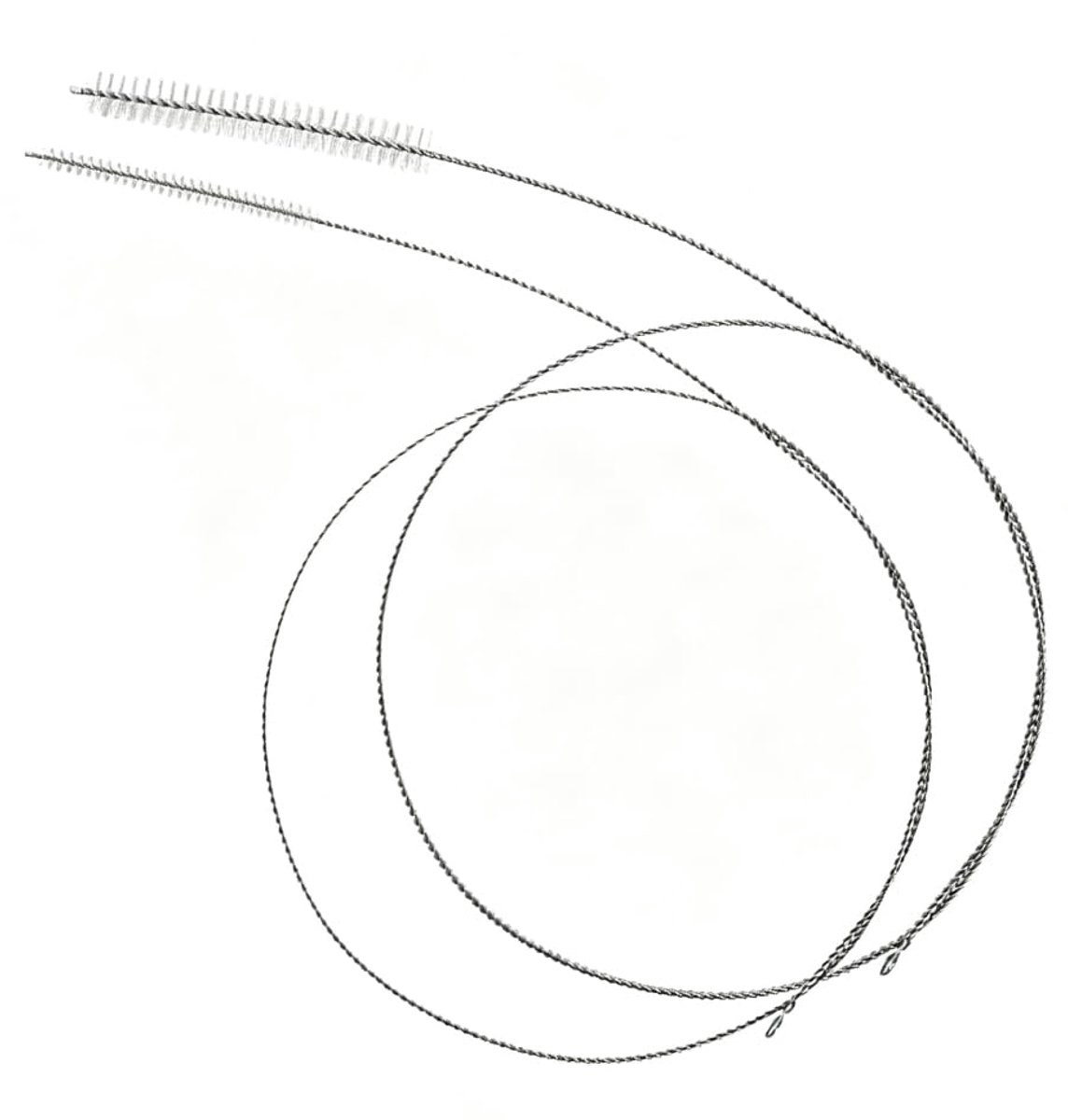 2 stuks 100 cm flexibele slangborstel, roestvrij staal, reinigingsborstel, flessenborstel, lange buisborstel voor rietje, koelkastafvoer, verwarmingsborstel, radiatorborstel, afvoerborstel