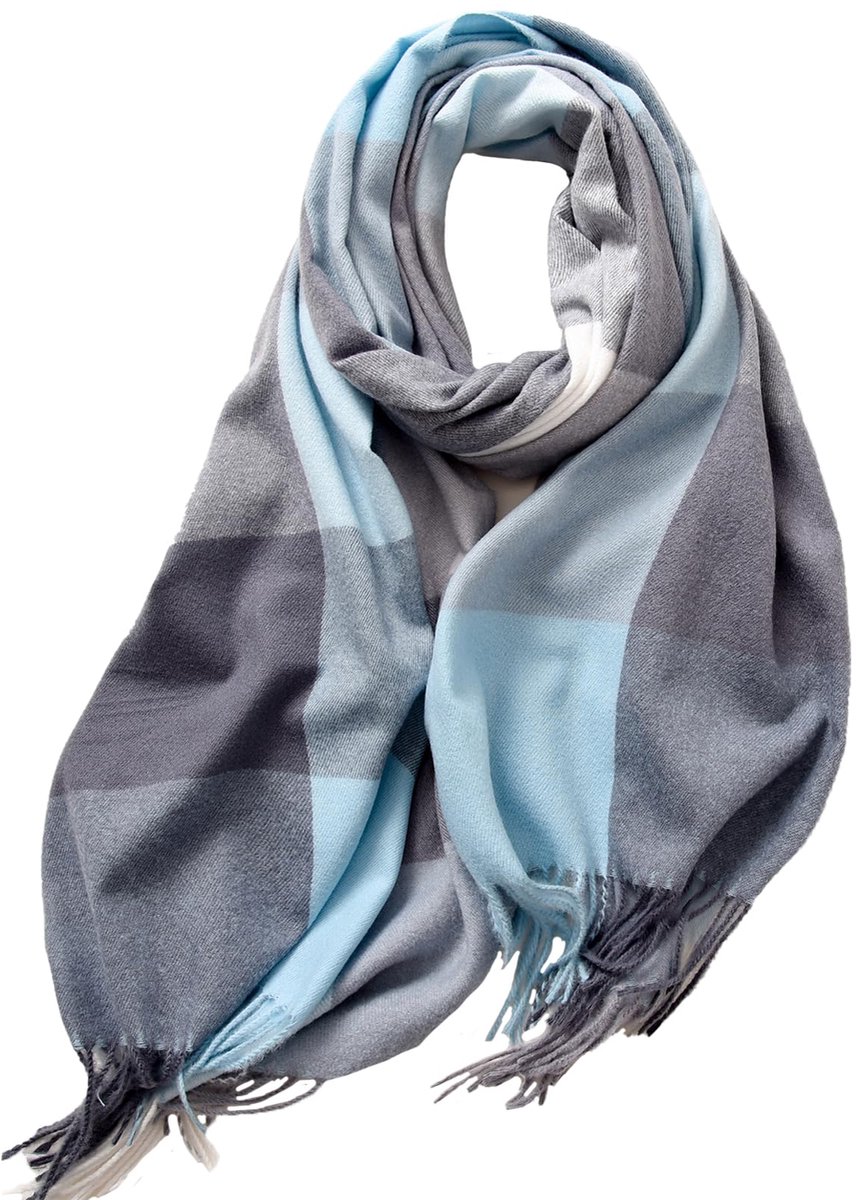 - winter warme geruite sjaal, grote zachte dikke doek en wrap winter sjaal damessjaal, gewatteerd 200 x 65cm