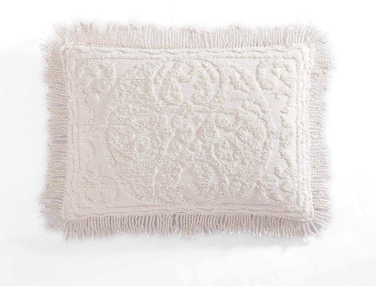 Home Fashions Medaillon Chenille Sprei, King Sham, Blush