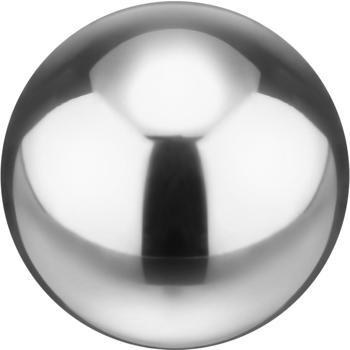 METERXITY 1-Pack Garden Gazing Globes Ball 10,5 cm 201 RVS Holle Spiegel Reflecterende Drijvende Bal voor Tuin/Vijver/Huis/Yard Outdoor Decoratie [Zilver]