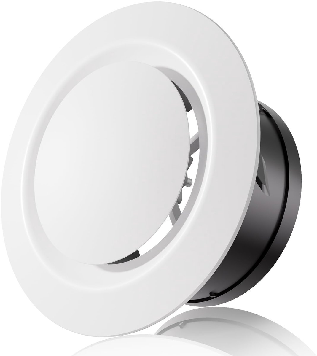 Power Ventilatierooster 150mm Afsluitbaar Ventilatierooster Rond Geschikt voor Montage op Geventileerde Muren in Garages, Keukens, Badkamers en Slaapkamers