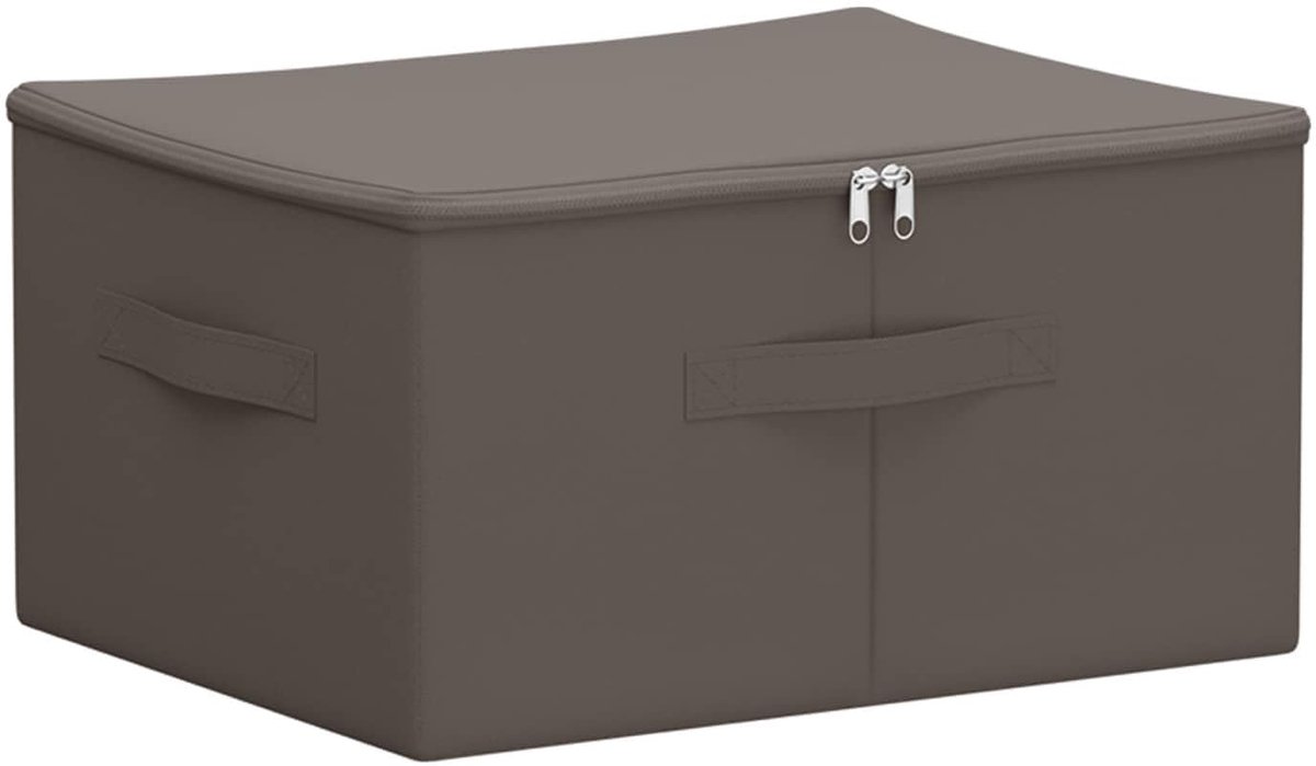 Opbergbox 24 pcs Grijs 50 x 30 x 25 cm Nonwoven stof, Slaapkameropslag, rechthoekige opvouwbare box, handige organizer, slimme oplossing onderbed, dubbele vakken, antraciet