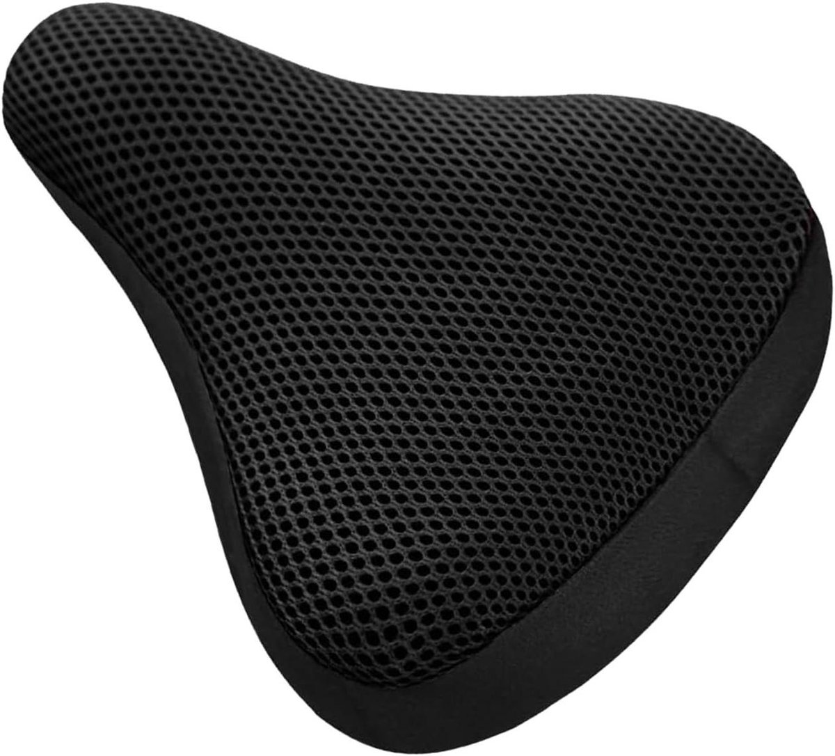 Fietszadelhoes - Gevoerd kussen - Comfortabel fietsen - Ademend 3D-weefsel - 21x19x2.3cm - Zwart