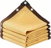 Schaduwdoek 3x4 m - UV-werend HDPE Ademend - Met Versterkte Zoom & Ringen - Voor Terras, Kas & Zwembad