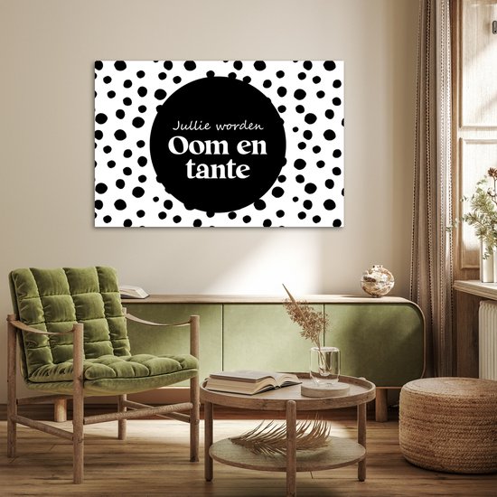 Poster 120x80 cm - Zwanger - 'Jullie worden oom en tante' - Spreuken - Quotes - Posters - Kamer decoratie - Wanddecoratie woonkamer - Muurdecoratie slaapkamer