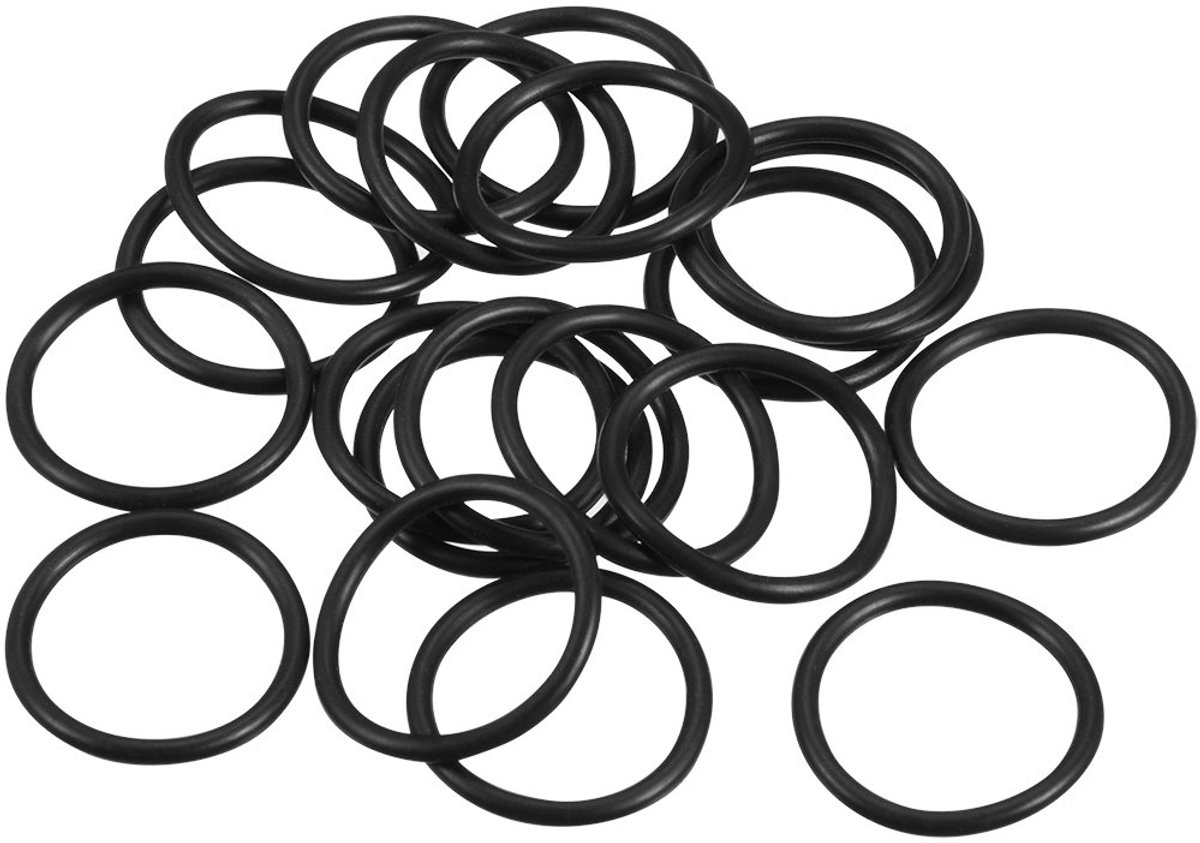 sourcing map O-ring, nitril, rubber, 19,6 mm, OD 16 mm, ID 1,8 mm, metrische breedte, nitril, rubber, afdichting, 20 stuks