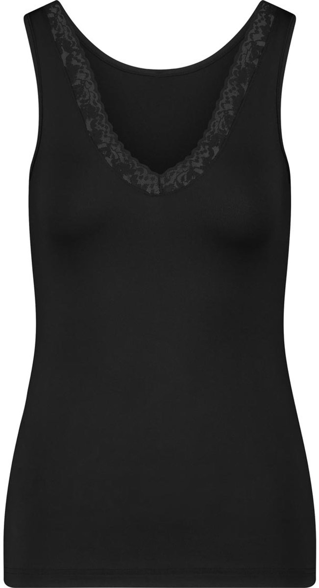 RJ Pure Color Bayonne Dames Singlet Lace Zwart M