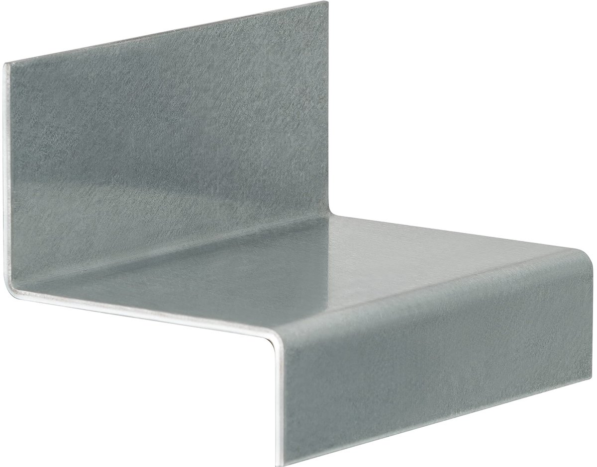 Z-Blech | Z-hoek voor plankbodems | 24 stuks | 50 mm breed | 80 mm lang | Hoek voor plankdrager | Z-platen accessoires voor palletrekken | Z-hoekplaat | Steunplaat voor spaanplaat