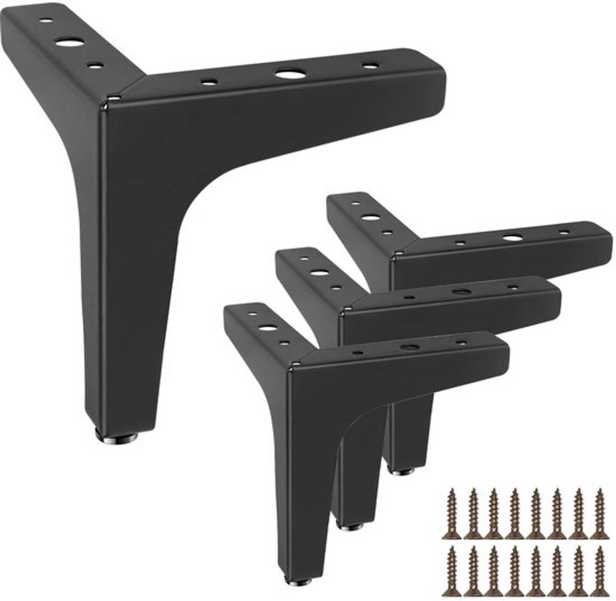Dailygoods - Meubelpoten - Tafelpoten - Modern - Zwart - Metalen