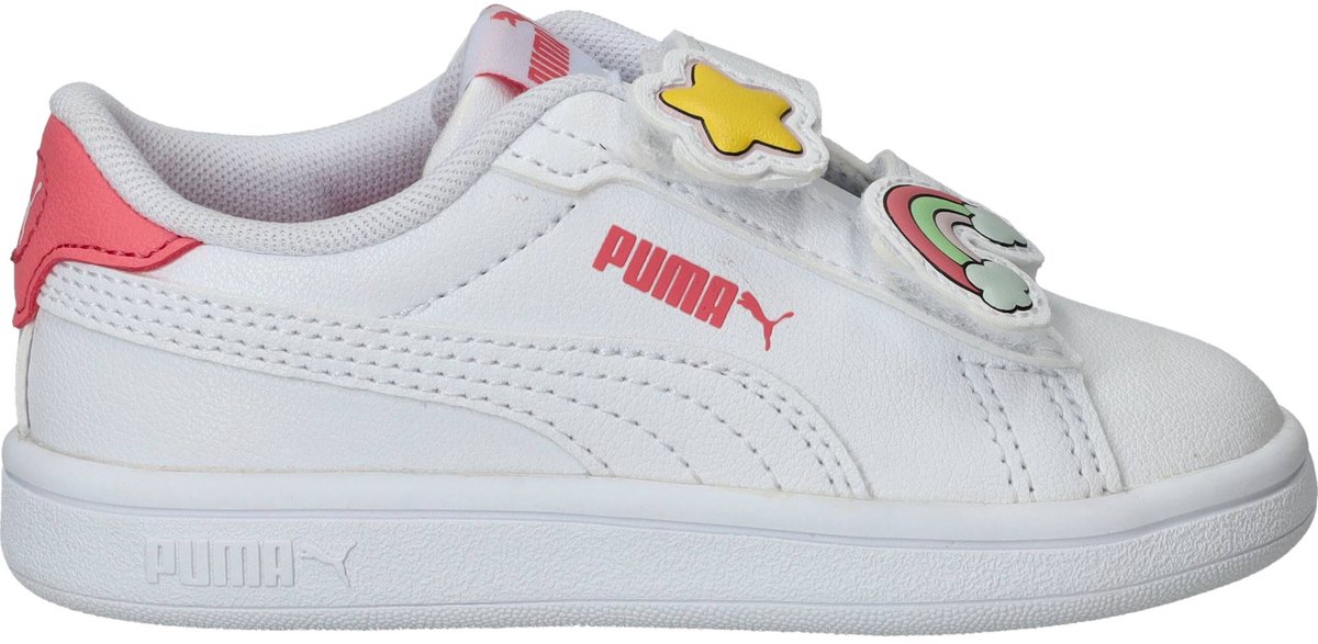 Puma Smash 3.0 Badges V Sneakers Meisjes Wit