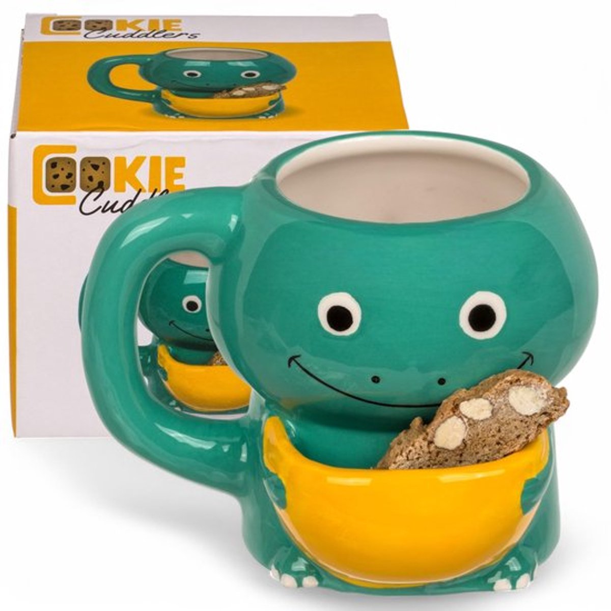 Dailygoody - Koffiemok - Koffiebeker met koekjesvak - 400 ml