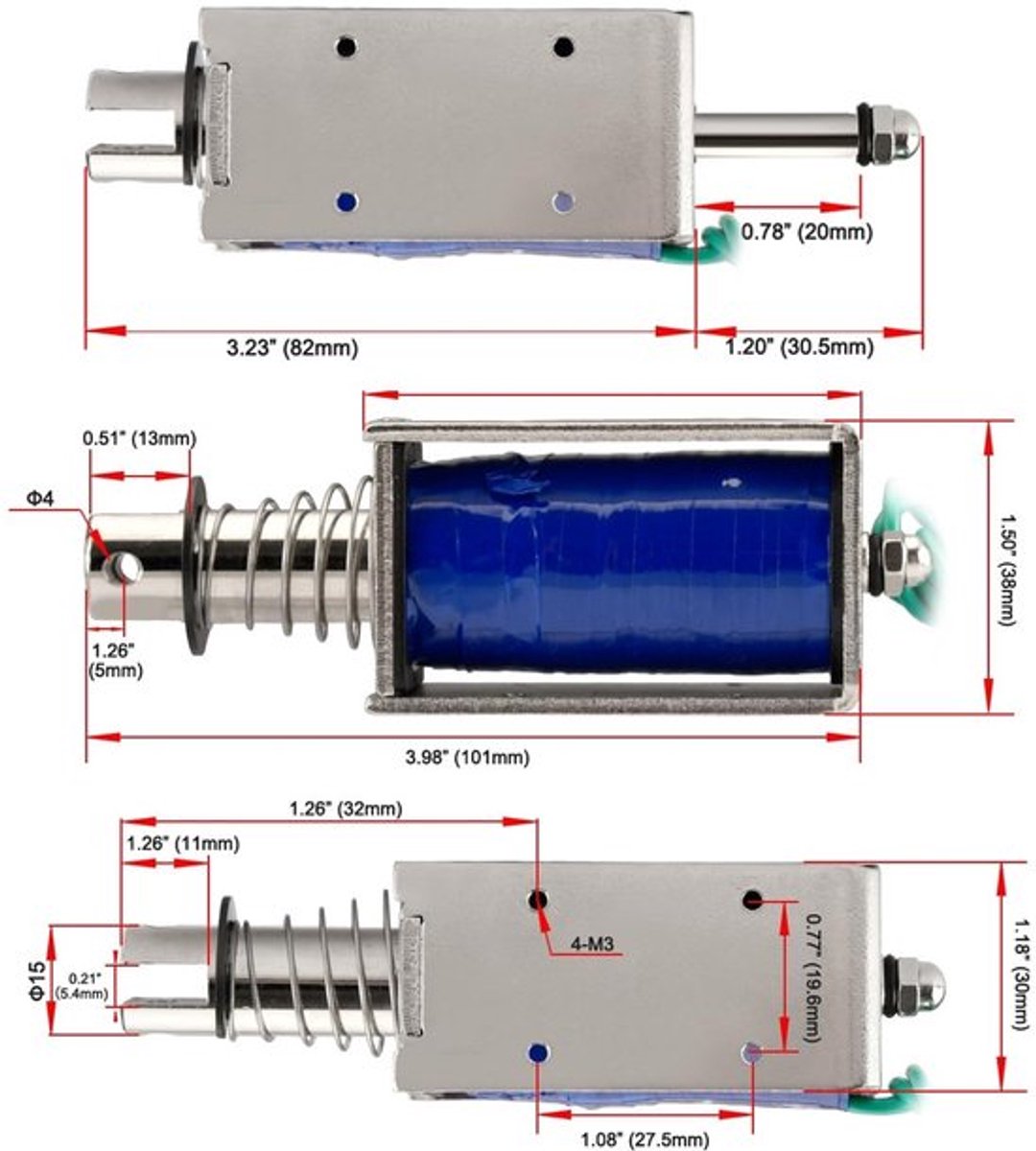 Dailygoody - Solenoid elektromagneet - Hs-1564b - Krachtige lineaire