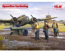 ICM Modelbouwpakket Militaire voertuigen - 48355 HP.52 Hampden Operation Gardening - Britse Torpedobommenwerper en 5 Figuren Plastic - 1:48 - Modelbouw