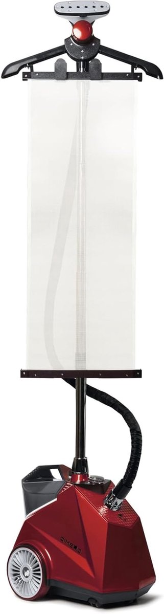 Verticaal Stoomstrijkijzer - Stoomstation Kleding - Kreukels Verwijderen - Grote Tank Capaciteit - 3.8L Tank - Rood
