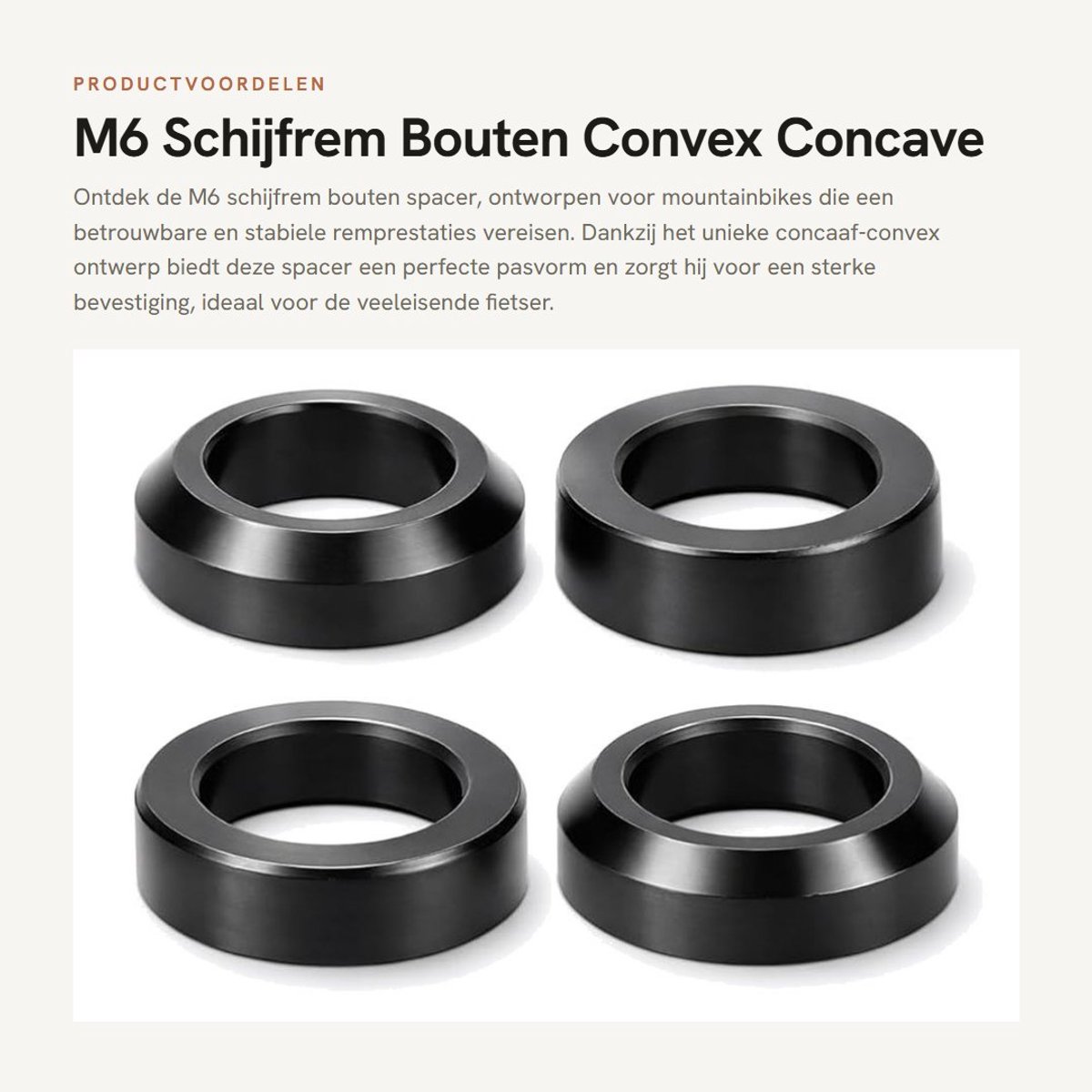 Dailygoods- Spacer M6 Schijfremring - Concaaf/Convex Ontwerp - Titaniumlegering - Lichtgewicht - Hoge Sterkte - Stabiele Structuur