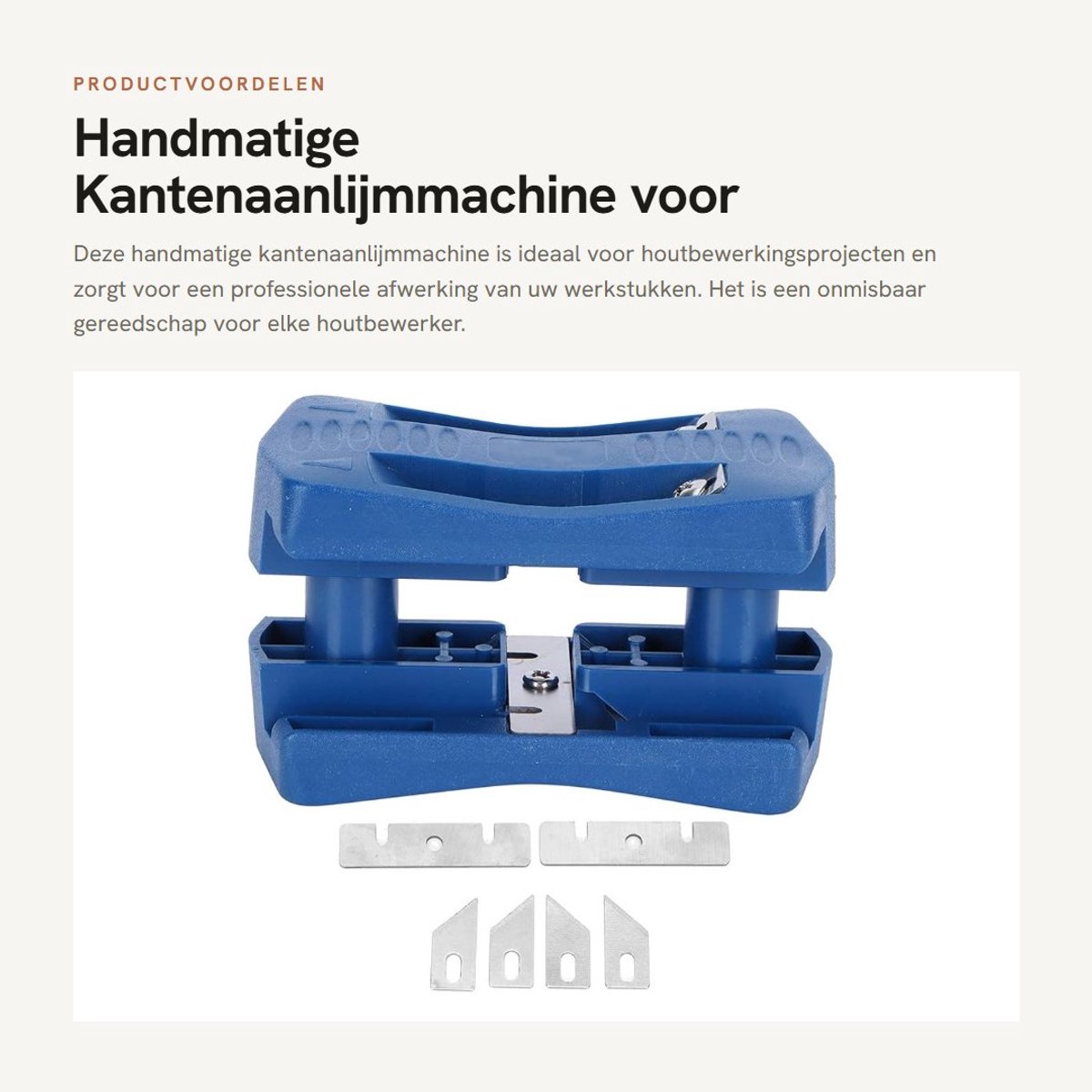 Dailygoods- Kantenaanlijmmachine Handmatig - Houten Kantenbandsnijder - PVC/Melamine - Houtbewerkingsgereedschap - 10 x 5,5 x 5 cm - Lichtgewicht 116 g