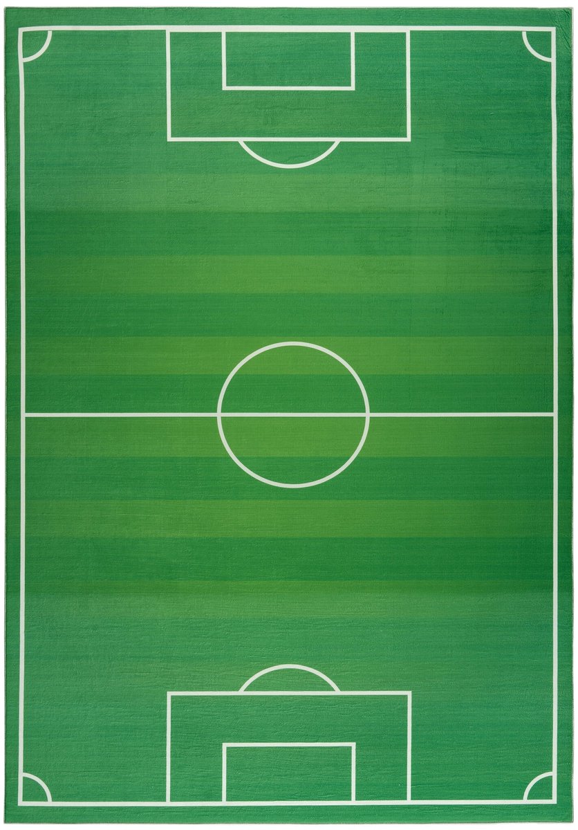 Kindervloerkleed Voetbal Groen Wasbaar Antislip- 120x170 CM