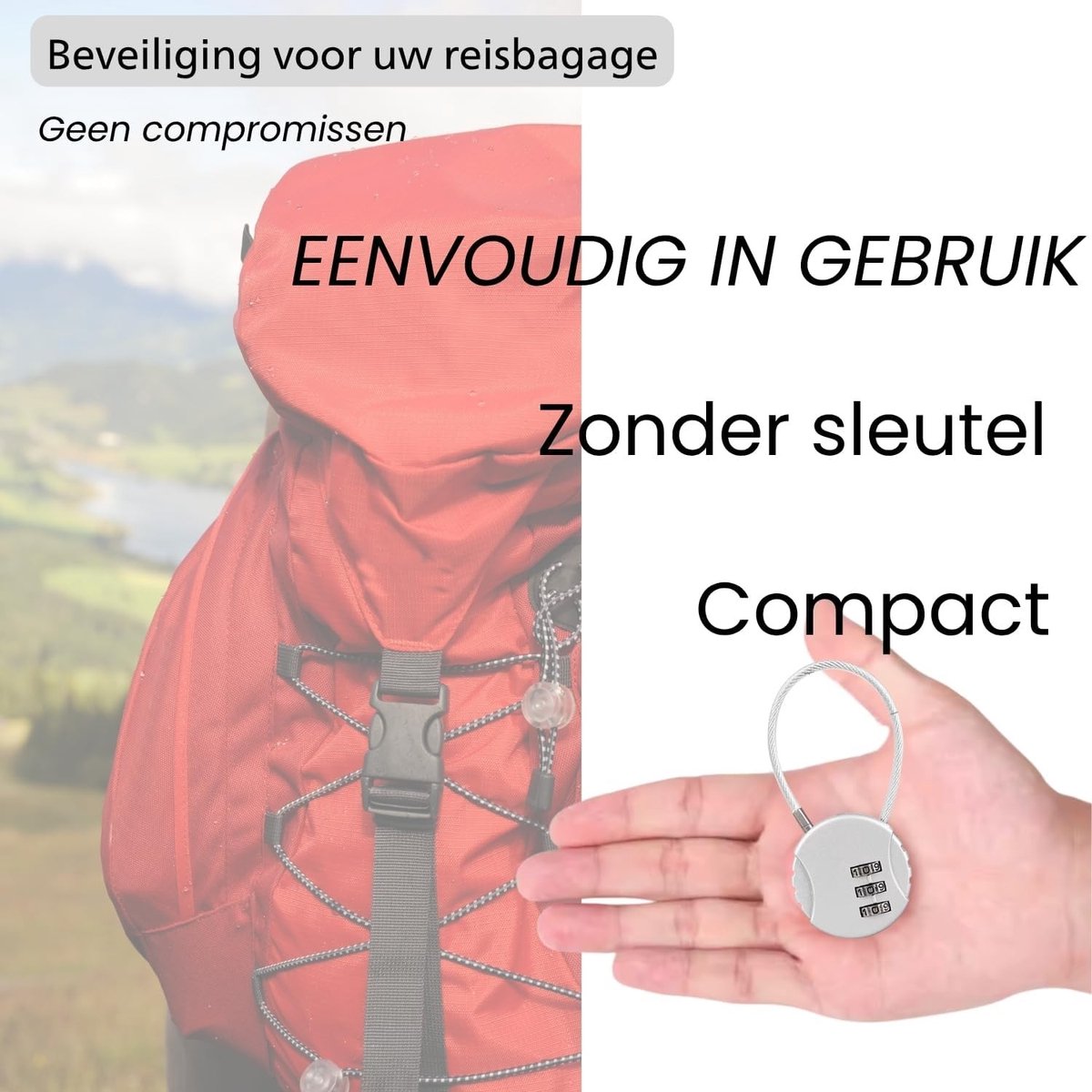 Cijferslot set van 2 stuks, 3-cijferig hangslot voor koffer, rugzak en locker – duurzaam en lichtgewicht ontwerp