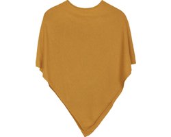 styleBREAKER zacht asymmetrisch gesneden fijn gebreide poncho in effen kleuren, ronde hals, dames 08010042