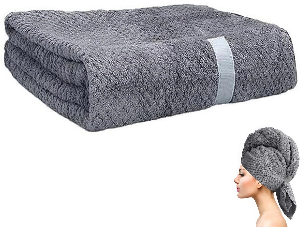 Dailygoods- Haarhanddoek Snel Absorberend - Microvezel Tulband - Lichtgewicht - Duurzaam - Anti-Friz - Knop Ontwerp - Haarturban