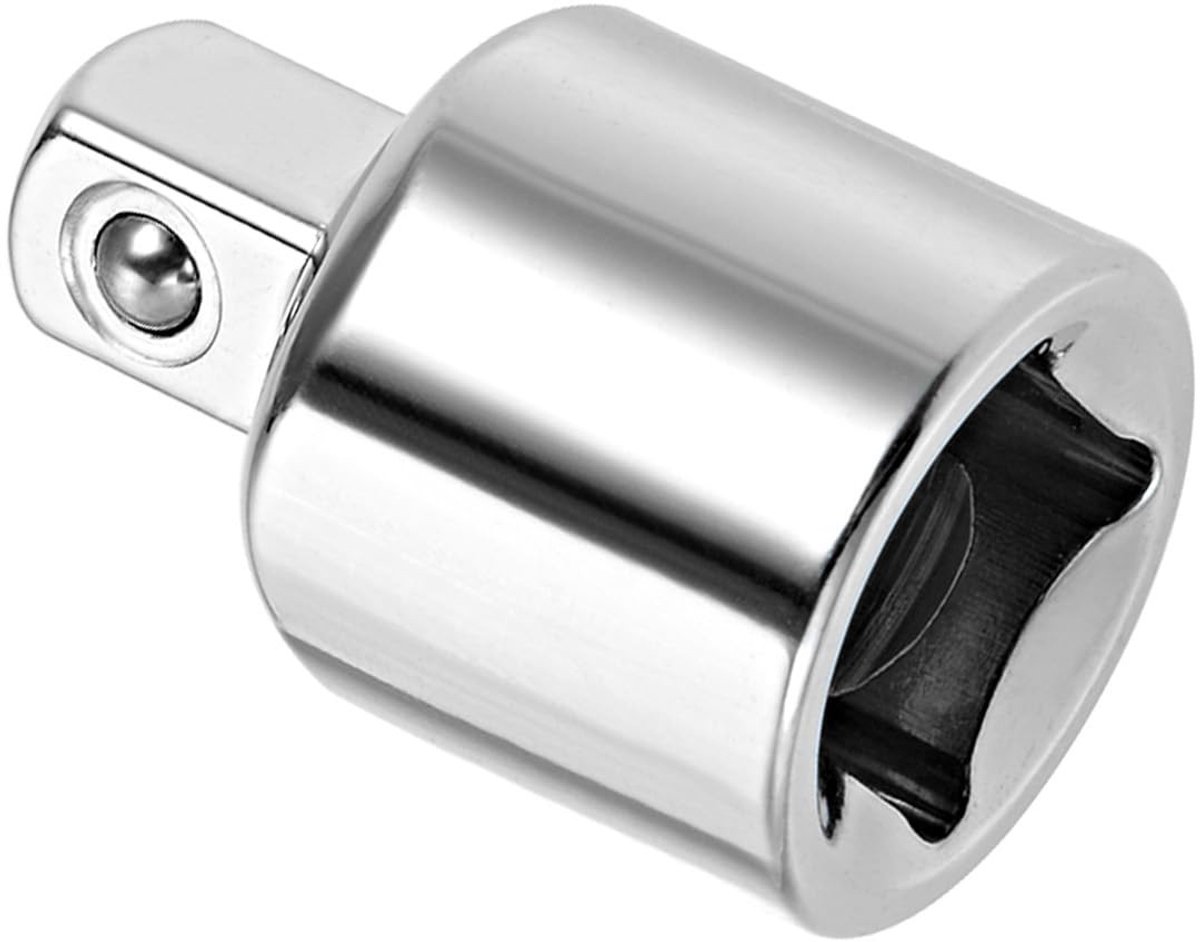 Dailygoods- Socket Reducer 3/8 Inch (F) naar 1/4 Inch (M) - Warmtebehandeld Chroom-Vanadiumstaal - Corrosiebestendig - Veerbelaste Kogelvergrendeling - Voor Autoreparatie en Doe-Het-Zelf Werk - Adapter