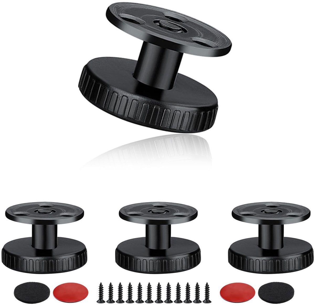 Dailygoods- Meubelvoet Verstelbaar - Meubelpoten Set van 4 - Hoogte 27-40 mm - Krasbestendig - Antislip - Zelfklevende Installatie