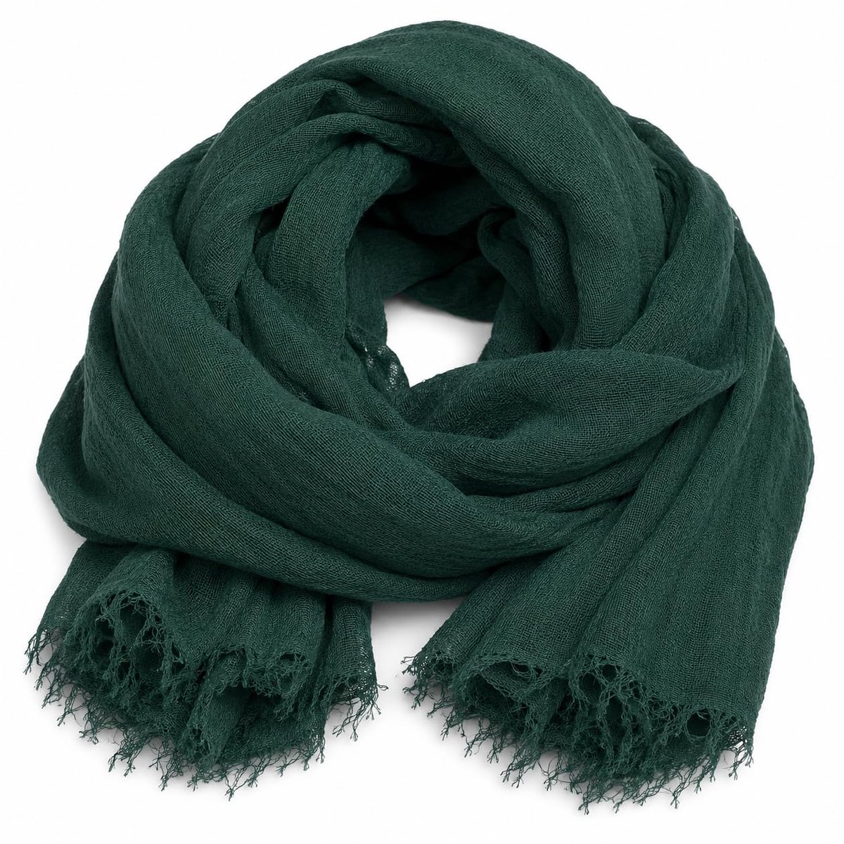 - sjaal - gekreukt - pashmina - halsdoek - sjaal - nek - 30 kleuren, Pine Groen
