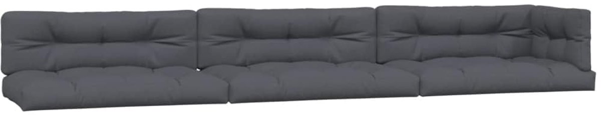 vidaXL Palletkussens 7 st stof antracietkleurig, bankkussen, rugkussen, kussen, stoelkussen, zitkussen, palletkussen, pallet rugkussen, tuinkussen