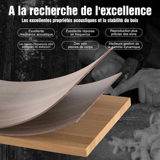 Soundbar Hout - TV Speaker - Home Cinema - Dolby Atmos - 84 x 12 x 8 cm - Houtkleur — afbeelding 2