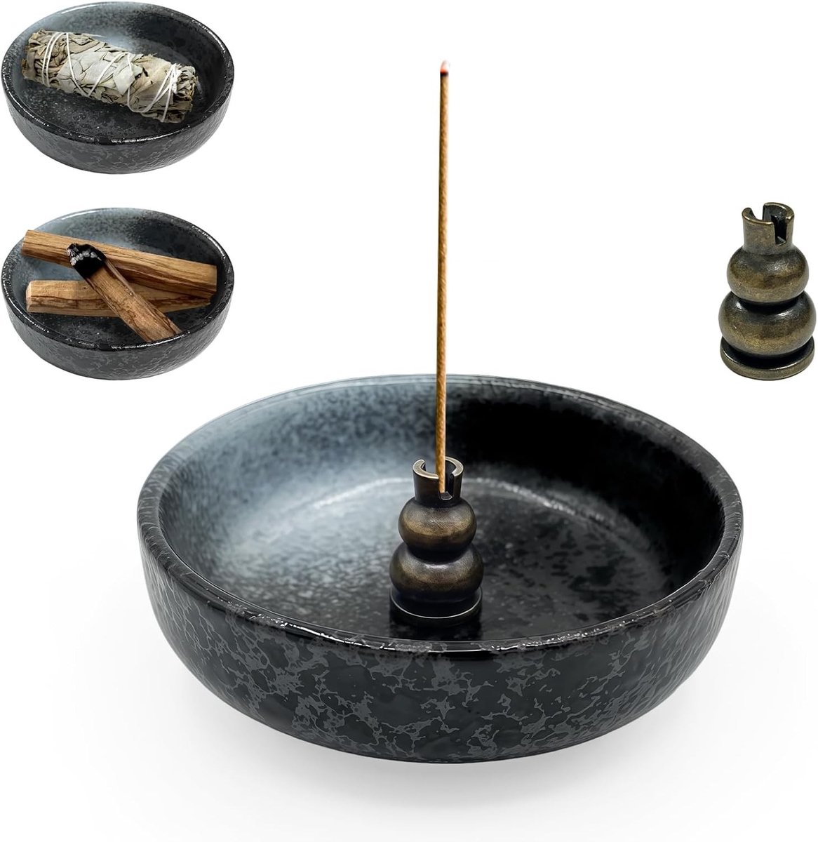 Wierookstokjeshouder van keramiek voor een serene sfeer en aromatherapie, type B