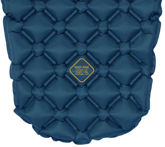 Highlander opblaasbare slaapmat NAP-PAK - R-waarde 1,5 - Blauw van Merkloos — afbeelding 2