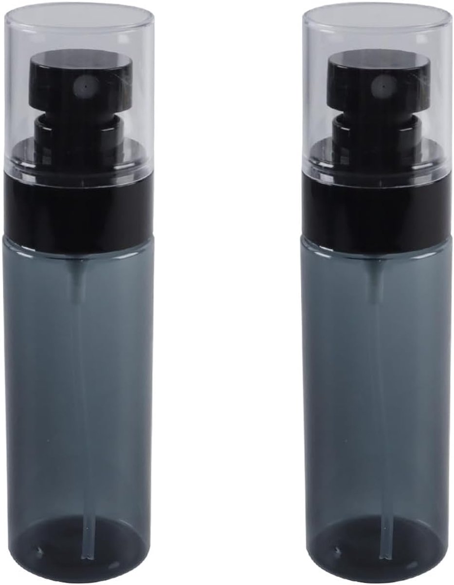 Spuitflessen, 60 ml verstuiver, zwarte mini-spuitfles voor etherische oliën, cosmetica, apotheker, reiniging, aromatherapie