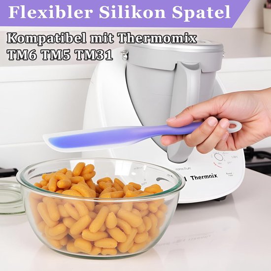 Spatels, compatibel met Thermomix TM6 TM5 TM31, hittebestendige spatel, kleine spatel, professionele spatel, deegschraper, keuken, voor mengpan, bakken, koken — afbeelding 5