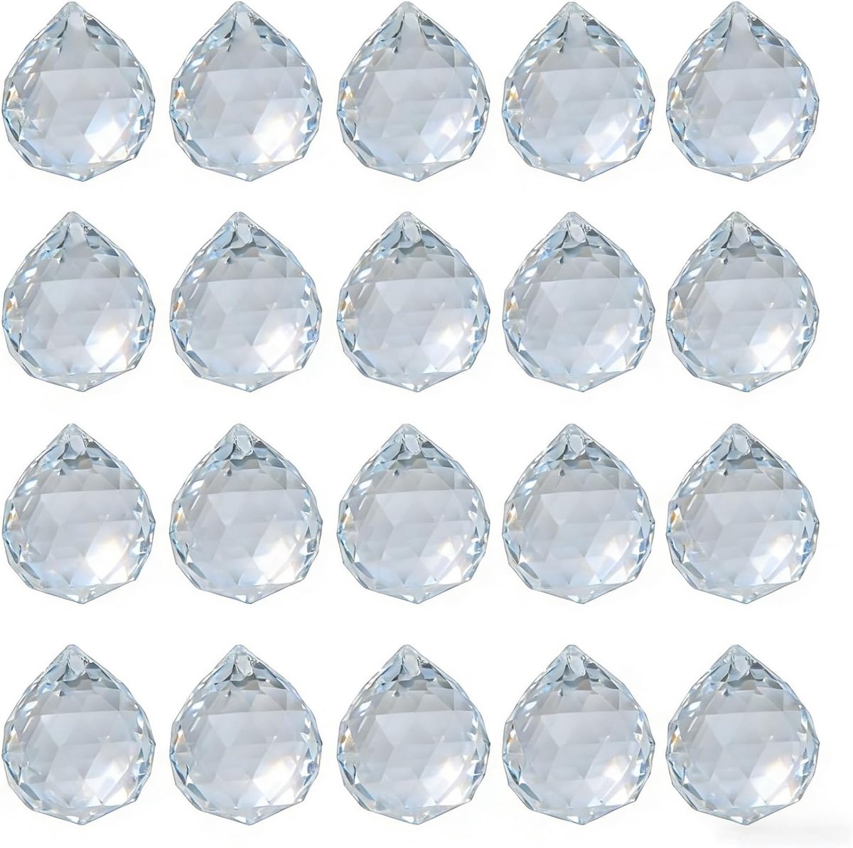 20 stuks kristallen om op te hangen, zonnevanger voor kroonluchters, hangers, raamornament, handwerk, decoratie, 30 mm