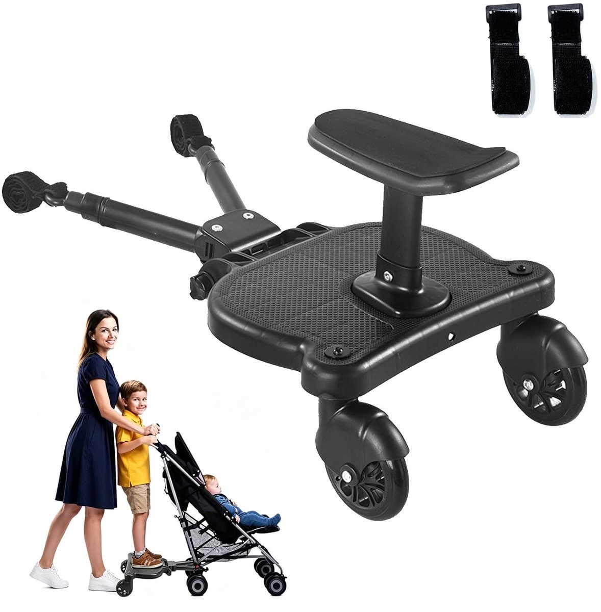 Omgoods - Buggyboard met Zitje voor Kinderwagen
