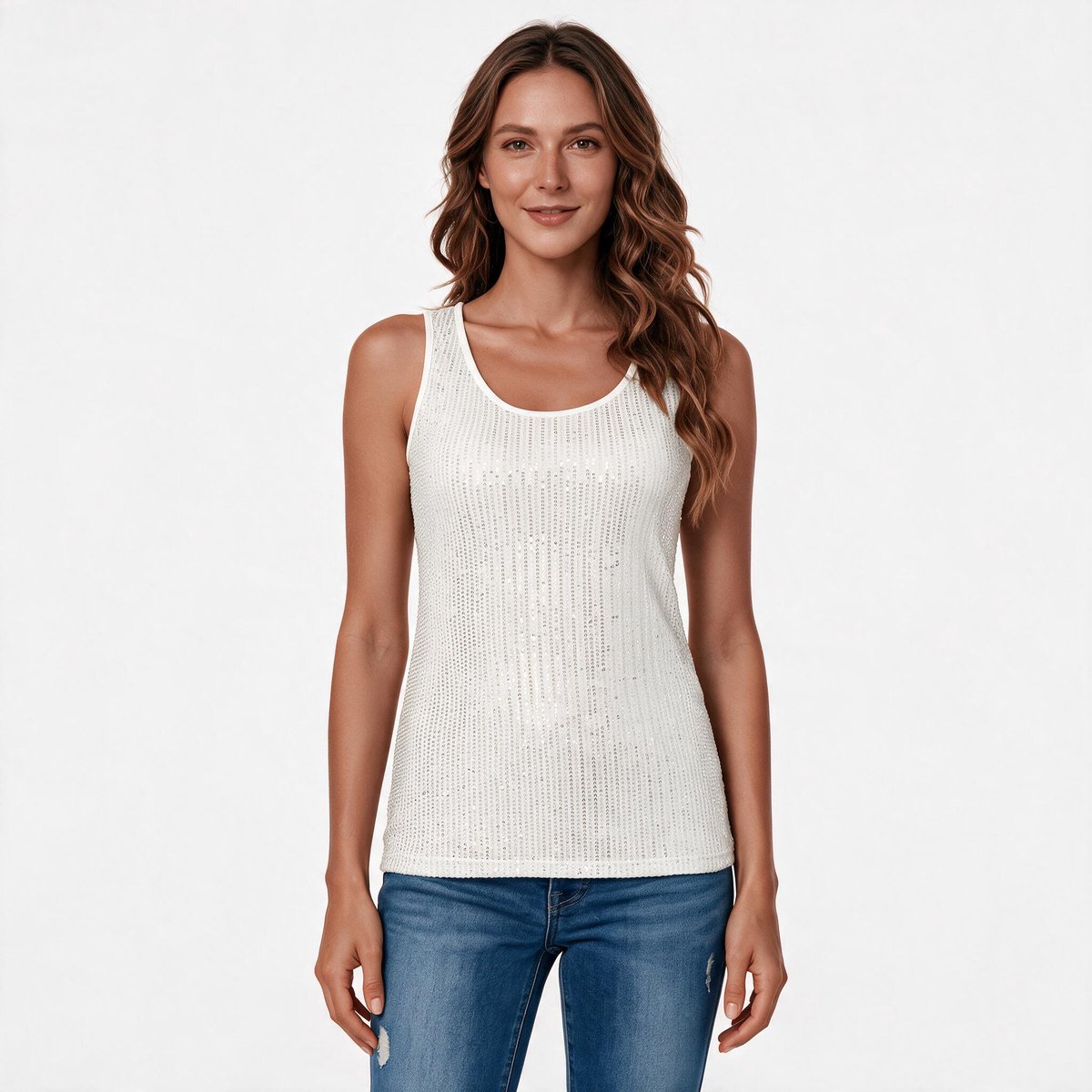 Imily Bela Dames Tanktop met Pailletten