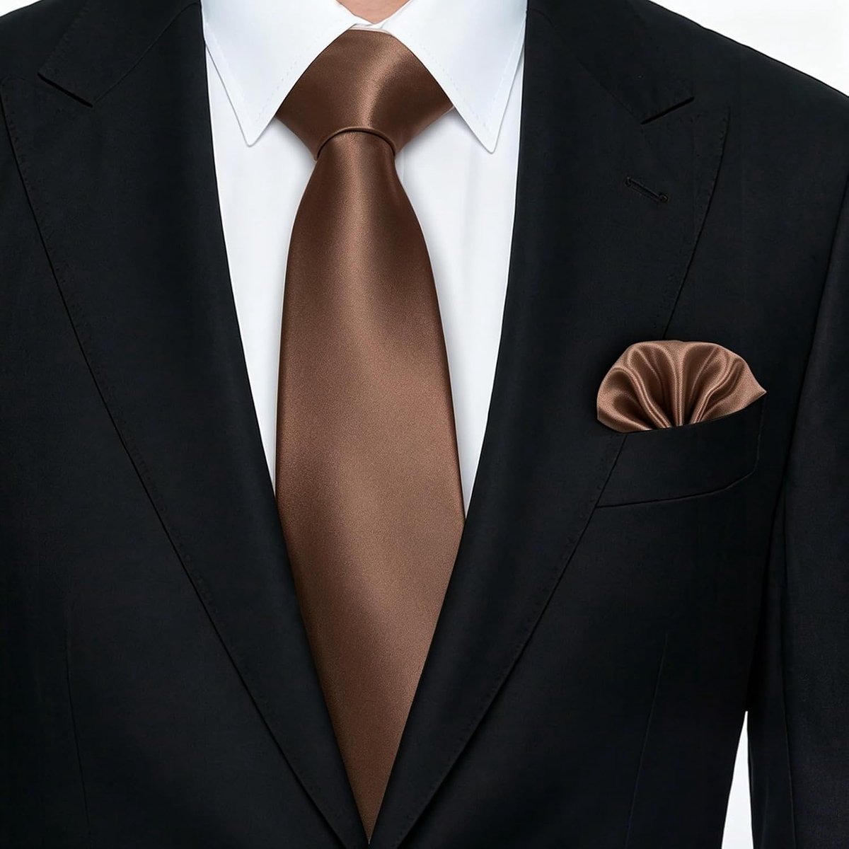 8 cm effen kleur stropdas formele stropdas en pochet set (23 x 23 cm) voor UK Mannen Business Bruiloft Party Werk Tie (8cm)
