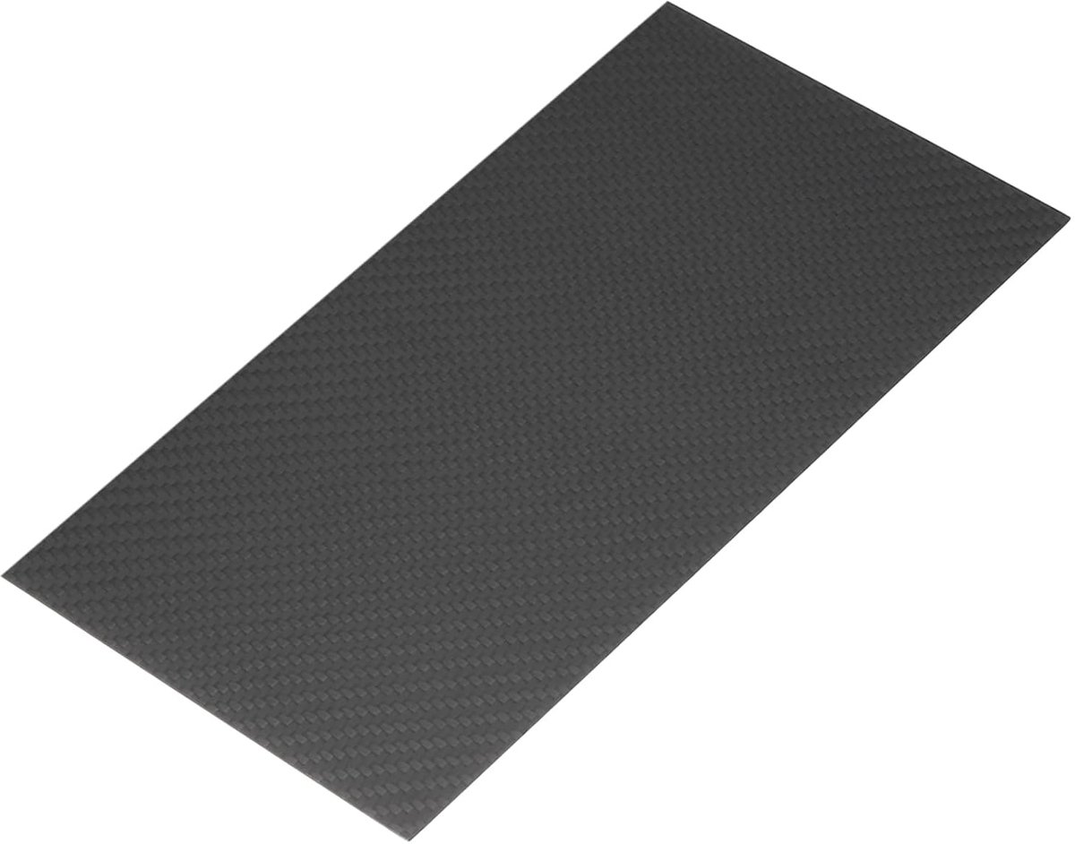 Plaat van 3K-koolstofvezels, plaat van koolstofvezels, 100 x 250 x 0,5 mm, visgraatpatroon, mat, flexibel, voor modelmodellen, auto's, auto-onderdelen