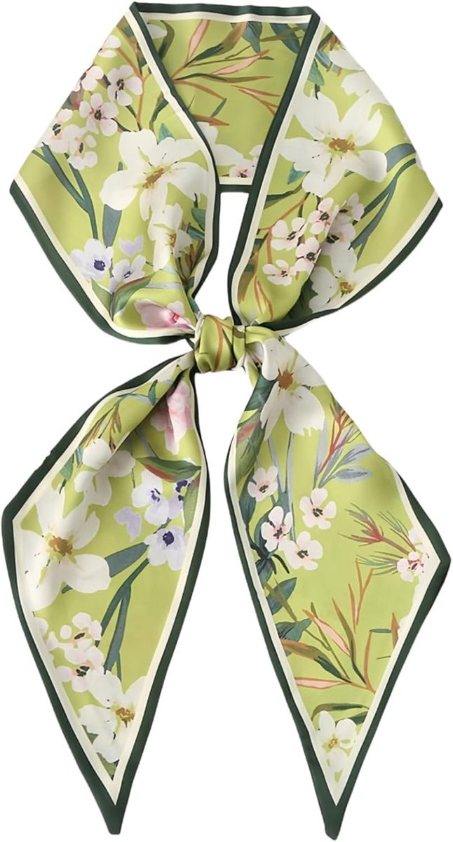 Satijnen doeken voor dames met bloemenprint en zijdegevoel, elegant en veelzijdig, voor kleding en jassen