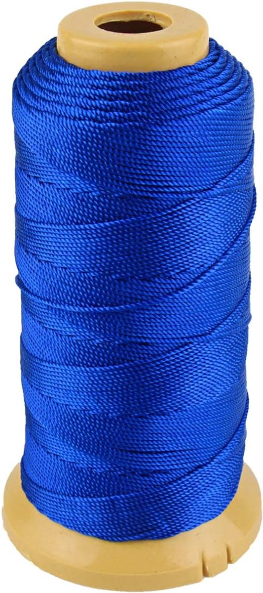 Nylon Touwkoord voor Tuinieren Markering van Doe-het-zelfprojecten Crafting Metselwerk (1 mm-656 voet, Blauw)