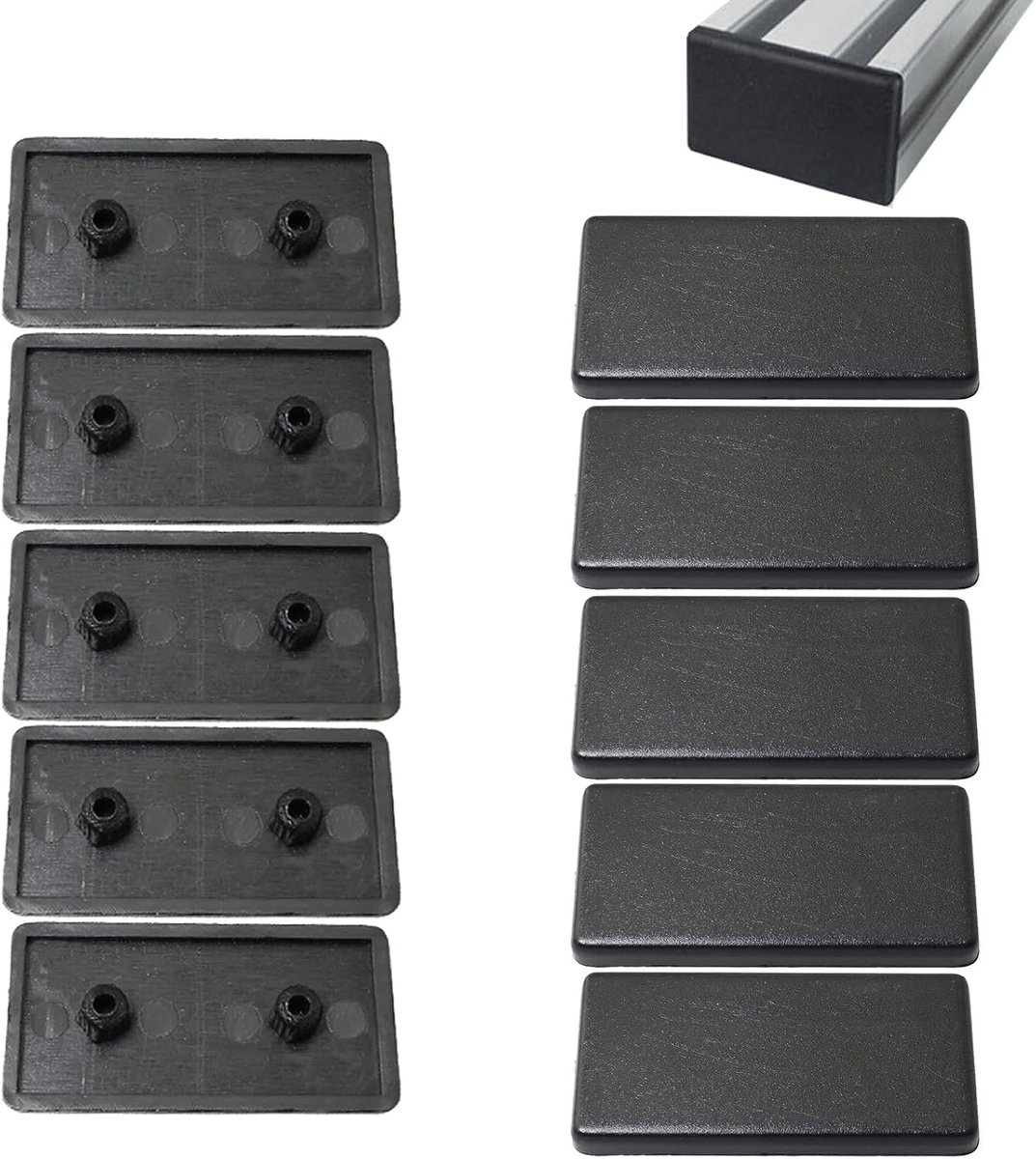 Aluminium extrusie eindkappen voor 2040-serie, kunststof aluminium profiel eindkappen T-sleuf bar accessoires [Pack van 10]