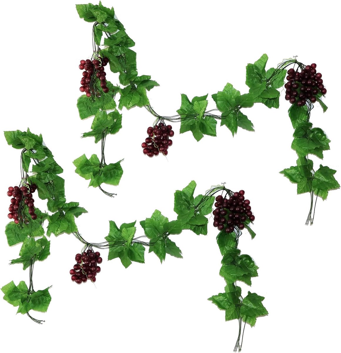 10 stuks kunstzinnige kunststof druiven, kunstzinnige wijnstokken, druivenspiesen van kunststof, kunstzinnig fruit groentedecoratie, voor schietrekwisieten (10, groen)