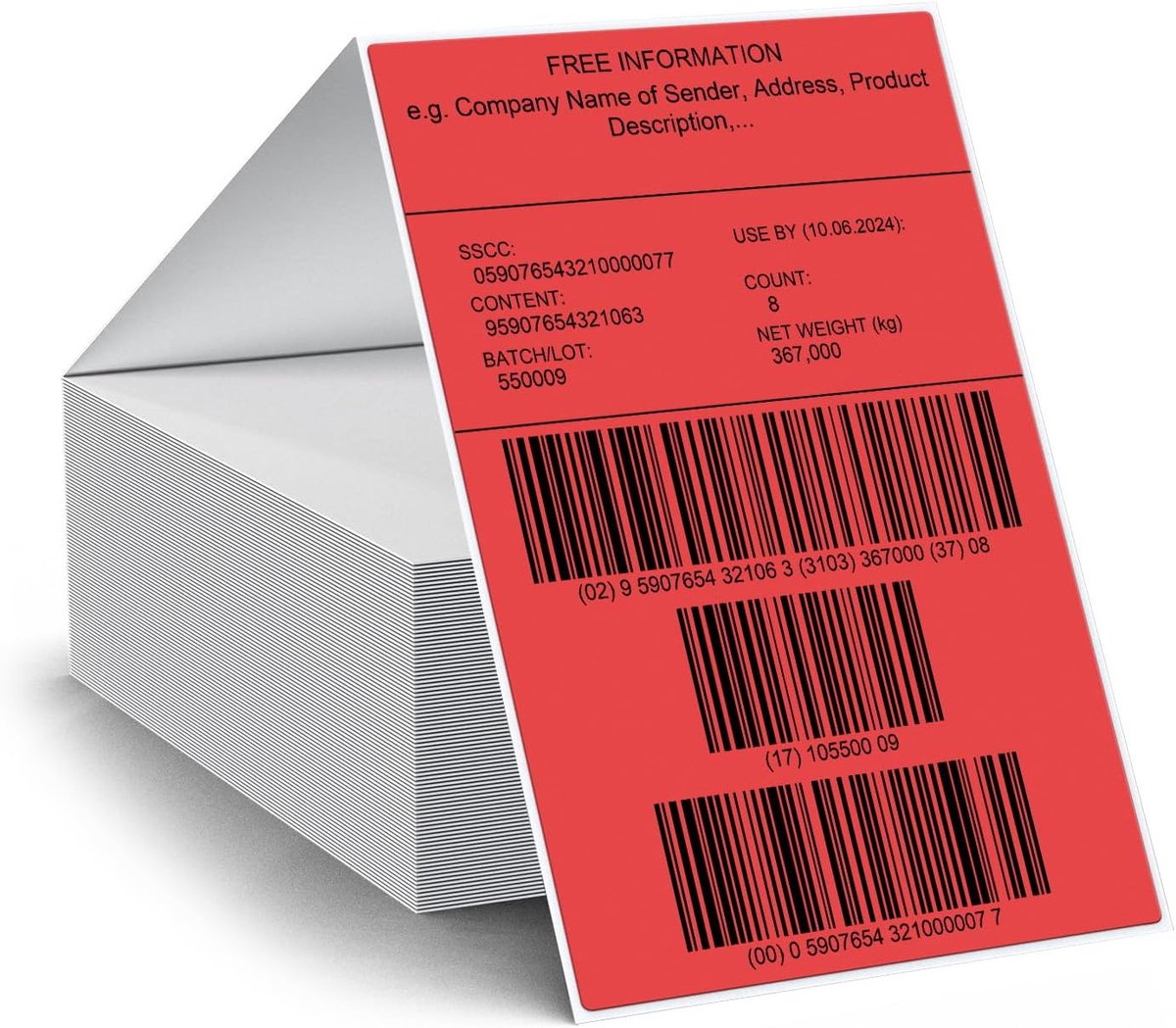 Fanfold thermische etiketten 15,2 x 10,2 cm adres verzendstickers vinyl verwijderbare zelfklevende waterdichte stickers voor magazijn kantoor zaken 250 stuks