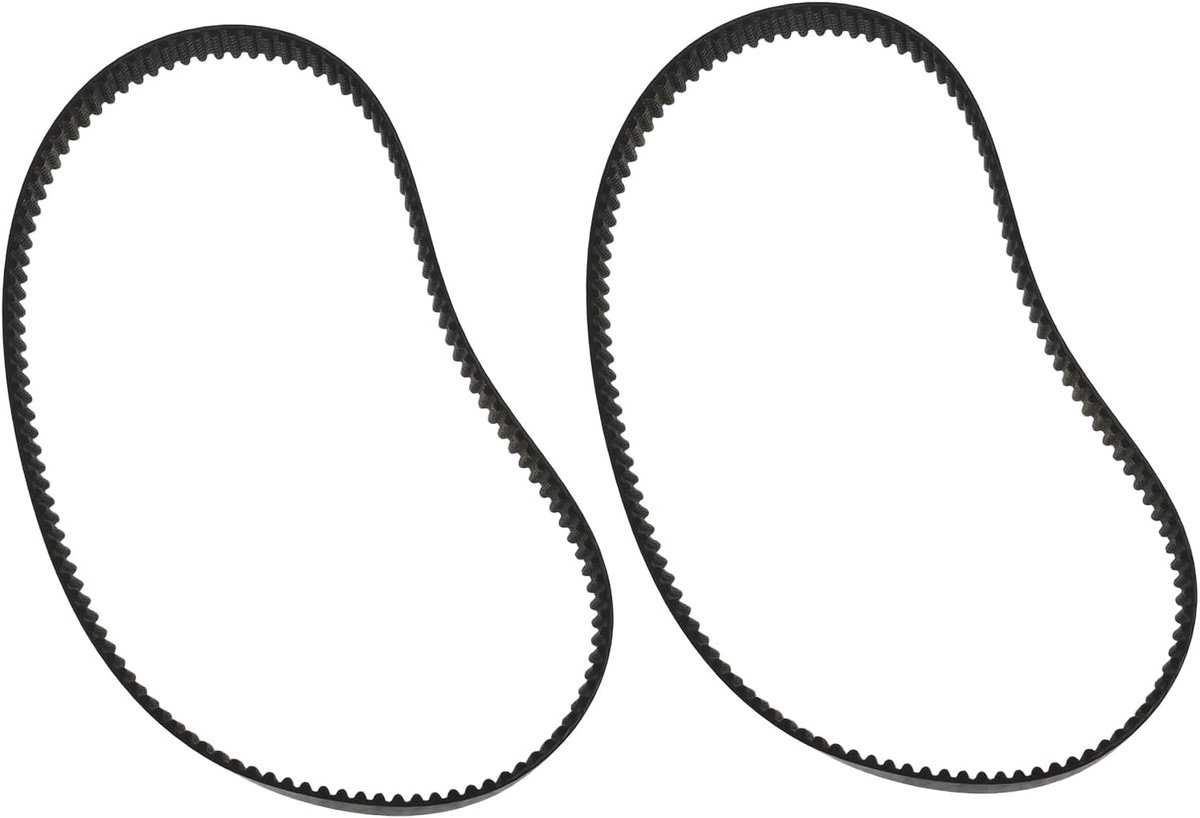 2 stuks HTD3573M riem voor grasmaaiers, lengte 357 mm, breedte 12 mm, compatibel met Powerbase SCM32A, 3M-357-12