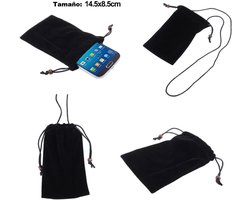 Cover Zachte doek Flanellen Draagtas met ketting en lus sluiting voor DOOGEE DG150 / DOOGEE TITANS - Zwart