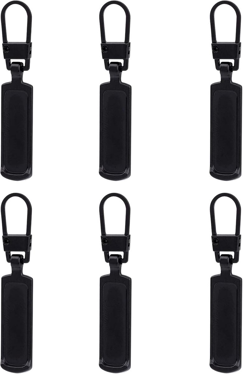 Ritstrekkers, metalen ritstrekkers voor kleding, jas, broek, jeans, bagage, koffer, tas, handtas (zwart)