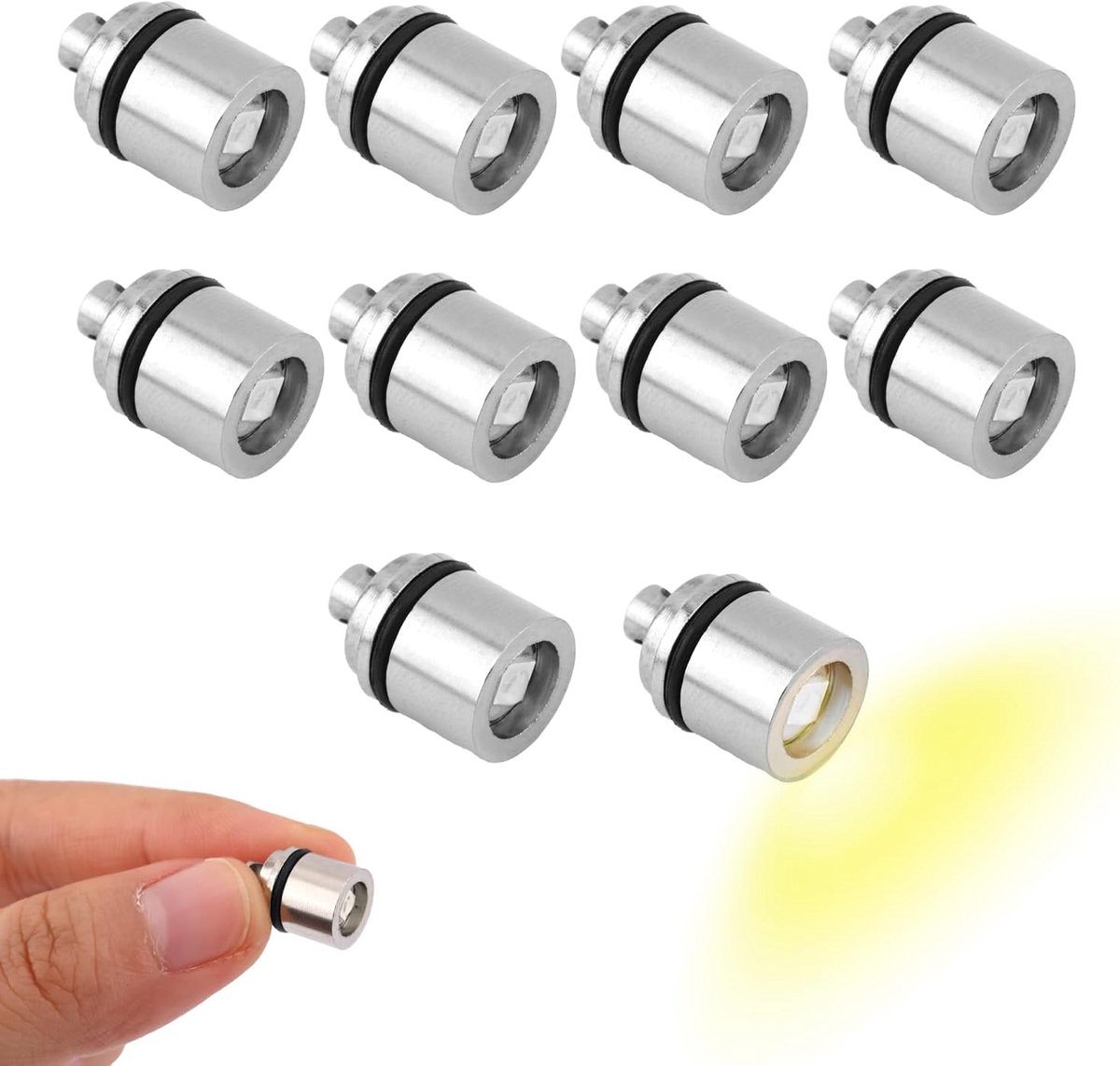 10 Stuks Micro-Ledlampjes, op Batterijen Kleine Lampjes voor Miniatuurknutselprojecten voor Papieren Lantaarns Feestdecoraties Poppenhuisaccessoires (Warm Wit)