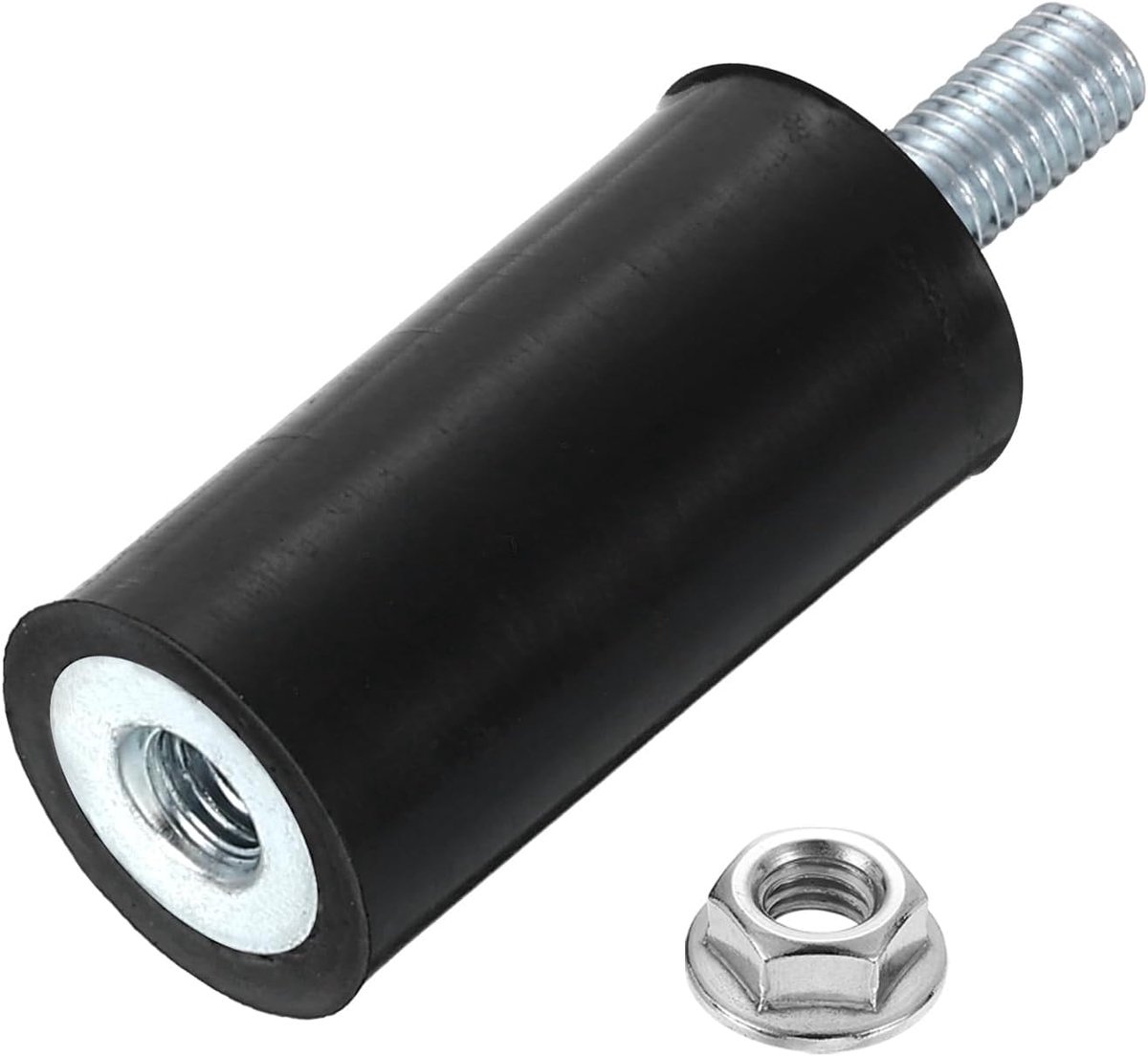 1 stuk rubberen buffer M5 x 12 mm, 15 x 30 mm rubberen voet natuurlijk rubber met schroef verzinkt staal anti-vibratiebuffer voor luchtcompressoren pompen motoren industriële machines