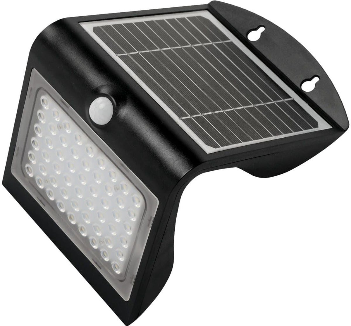 Elzusha - LED Zonnelamp met Bewegingsmelder 4W Zwart - Buitenverlichting