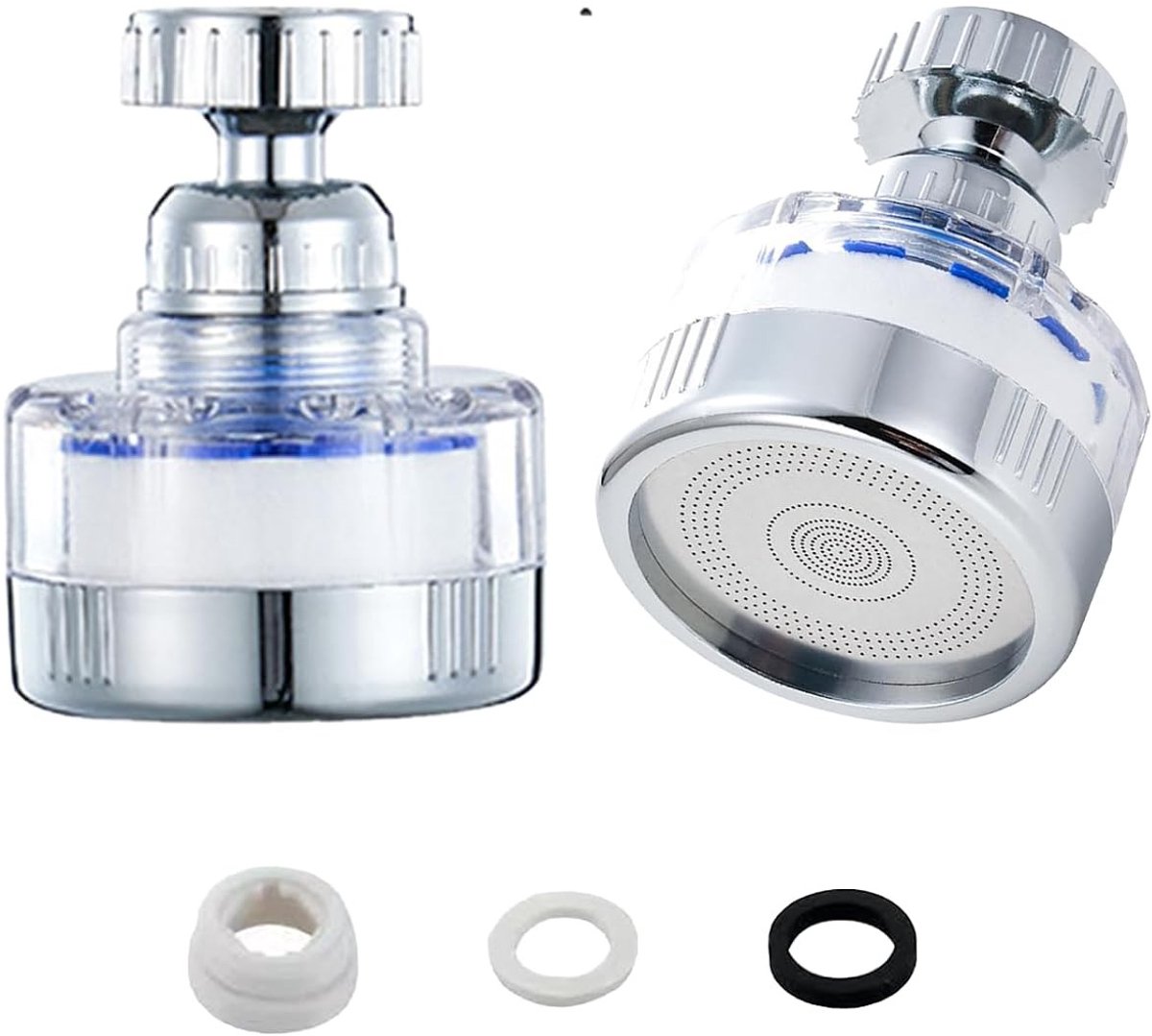 Kraan Waterfilters - Transparant - 2 Stuks - Koolstof Waterzuiveraar voor Gootsteen - Voor Gezond Water